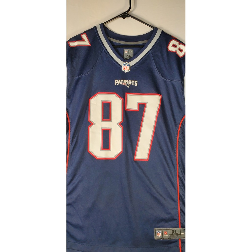 Nike New England Patriots Rob Gronkowski 87 On Field Jersey Mens XL Navy Blue - Picture 10 of 10